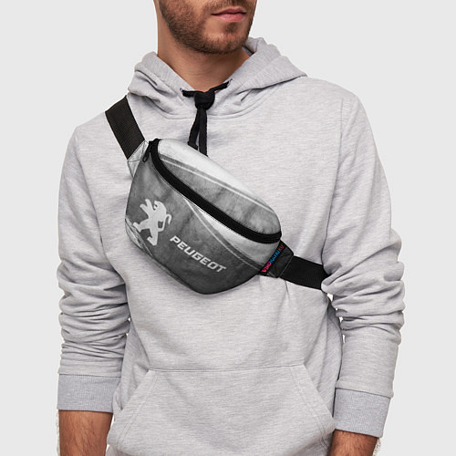 Поясная сумка Peugeot - grey gradient по-горизонтали / 3D-принт – фото 3