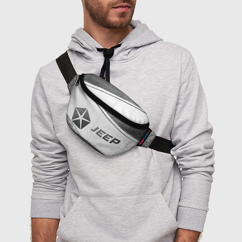 Поясная сумка Jeep - white gradient по-горизонтали / 3D-принт – фото 3