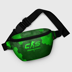 Поясная сумка Counter-Strike 2 - green gradient, цвет: 3D-принт — фото 2