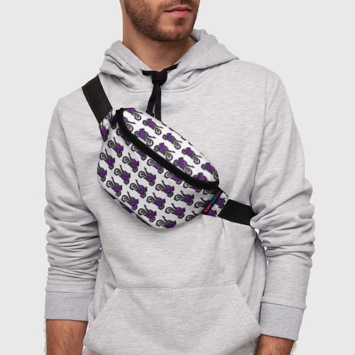 Поясная сумка Motorcycle purple / 3D-принт – фото 3