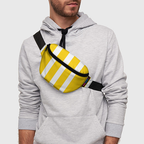Поясная сумка Color yellow white line / 3D-принт – фото 3