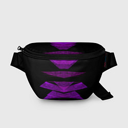 Поясная сумка Color purple black strip, цвет: 3D-принт