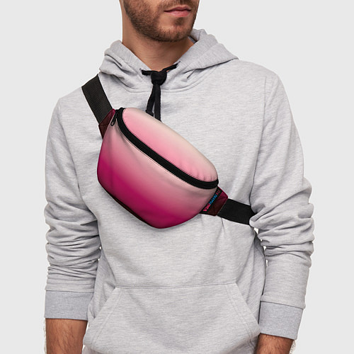Поясная сумка Градиент transcendent pink омбре / 3D-принт – фото 3