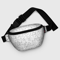 Поясная сумка Техно-Геометрия на белое, цвет: 3D-принт — фото 2