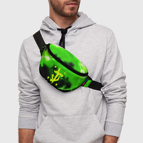 Поясная сумка Doom шторм кислотное лого / 3D-принт – фото 3