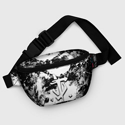Поясная сумка Doom краски всплеск белые, цвет: 3D-принт — фото 2