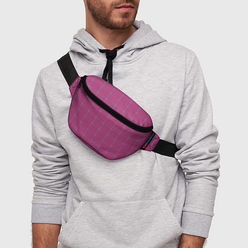 Поясная сумка Color pink stripes / 3D-принт – фото 3