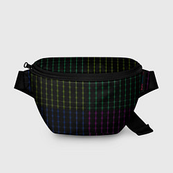 Поясная сумка Color black multicolored stripes, цвет: 3D-принт