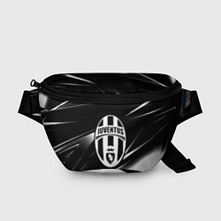 Поясная сумка Juventus geometry stripes black, цвет: 3D-принт