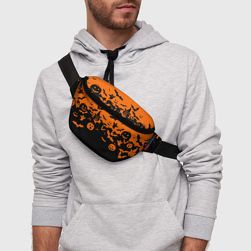 Поясная сумка Хэллоуин тыквы и призраки / 3D-принт – фото 3