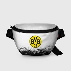 Поясная сумка Borussia черные краски штрихи, цвет: 3D-принт