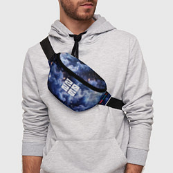 Поясная сумка 2026 синяя дымка с искрами, цвет: 3D-принт — фото 2