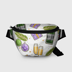 Поясная сумка Новогодний вайб, цвет: 3D-принт