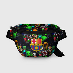 Поясная сумка Minecraft x barcelona fc, цвет: 3D-принт