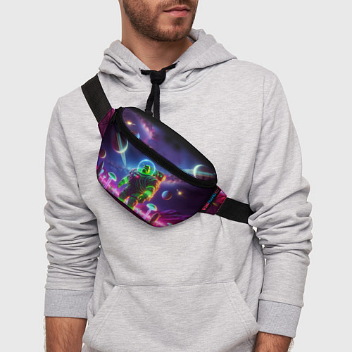 Поясная сумка Космонавт Шрук в неоновом скафандре на загадочной / 3D-принт – фото 3