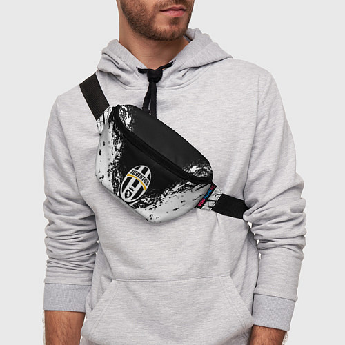 Поясная сумка Ювентус краски всплеск текстура / 3D-принт – фото 3