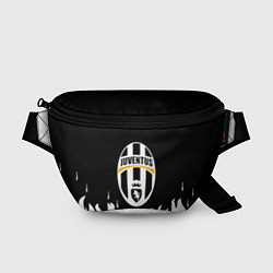 Поясная сумка Ювентус белый огонь текстура