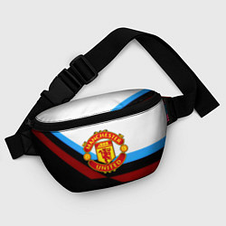 Поясная сумка Манчестер Юнайтед геометрия спорт, цвет: 3D-принт — фото 2