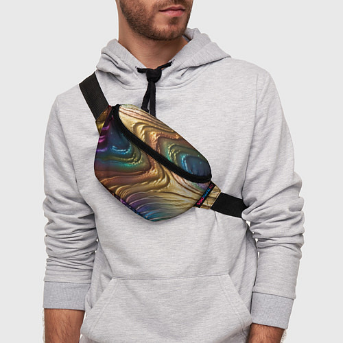 Поясная сумка Сморщенные складочки жидкости / 3D-принт – фото 3
