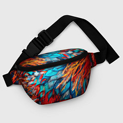Поясная сумка Перья, цвет: 3D-принт — фото 2