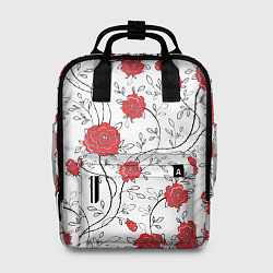 Рюкзак женский Плетение из розочек, цвет: 3D-принт