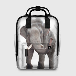 Рюкзак женский Большой слон, цвет: 3D-принт