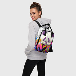 Рюкзак женский Панда: геометрия, цвет: 3D-принт — фото 2