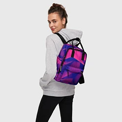 Рюкзак женский Violet polygon, цвет: 3D-принт — фото 2