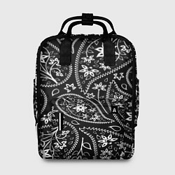 Женский рюкзак Black cucumber pattern