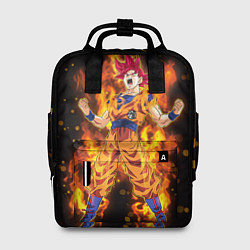 Рюкзак женский Fire Goku, цвет: 3D-принт