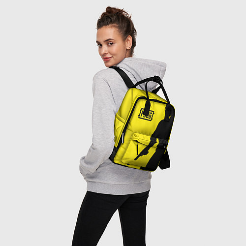 Женский рюкзак PUBG: Yellow Shadow / 3D-принт – фото 3