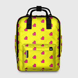 Рюкзак женский 8 bit yellow love, цвет: 3D-принт