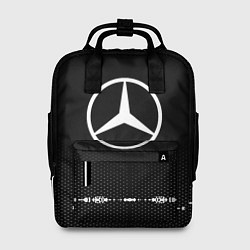 Рюкзак женский Mercedes: Black Abstract, цвет: 3D-принт