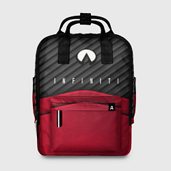 Рюкзак женский Infiniti: Red Carbon цвета 3D-принт — фото 1