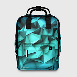 Рюкзак женский Бирюзовые грани, цвет: 3D-принт
