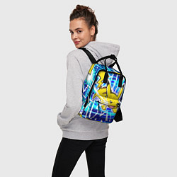 Рюкзак женский Пикачу бежит с молниями, цвет: 3D-принт — фото 2