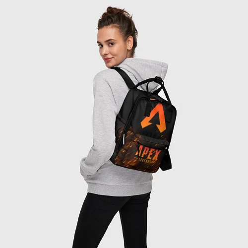 Женский рюкзак Apex Legends: Orange Flame / 3D-принт – фото 3