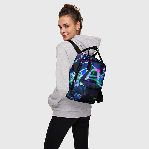 Женский рюкзак Marshmello: Neon DJ / 3D-принт – фото 3