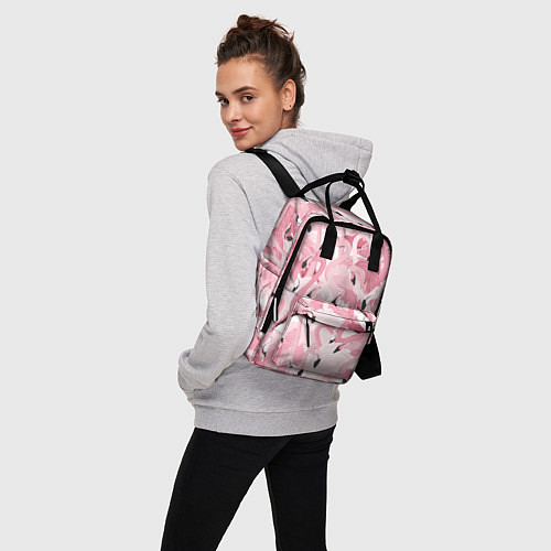 Женский рюкзак Розовый фламинго / 3D-принт – фото 3