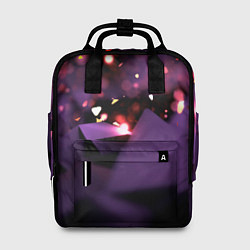 Женский рюкзак Фиолетовая абстракция с блестками