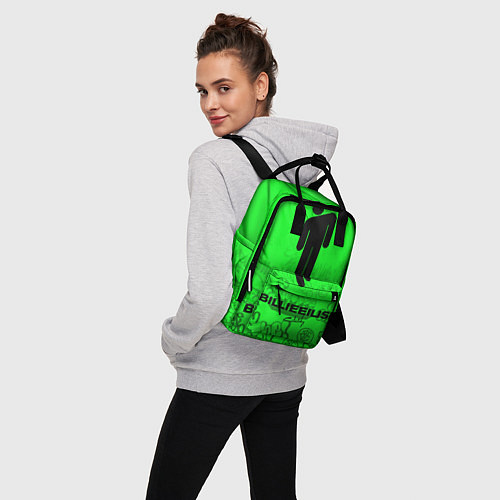 Женский рюкзак Billie Eilish: Green Manikin / 3D-принт – фото 3