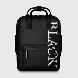 Рюкзак женский Чёрная футболка с текстом, цвет: 3D-принт