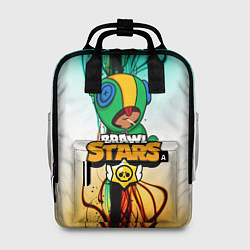 Рюкзак женский BRAWL STARS LEON, цвет: 3D-принт