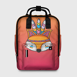Рюкзак женский Лиса Индеец, цвет: 3D-принт