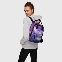 Рюкзак женский Фрактал космос, цвет: 3D-принт — фото 2