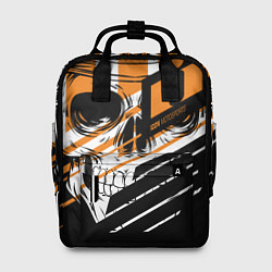 Рюкзак женский Череп Icon оранжевый, цвет: 3D-принт