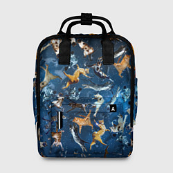 Рюкзак женский Космические коты, цвет: 3D-принт