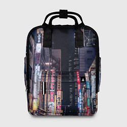 Рюкзак женский Ночной Токио, цвет: 3D-принт