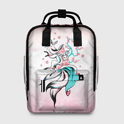 Рюкзак женский ЛИСА И САКУРА, цвет: 3D-принт