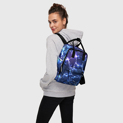 Женский рюкзак Молнии Flash / 3D-принт – фото 3